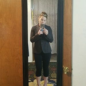 Banana Republic Brown/Purple Wool Blazer